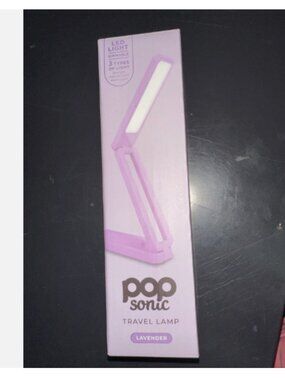 Pop Sonic Collapsible & Adjustable Desk & Travel Lamps-Lavender-NEW-H500467